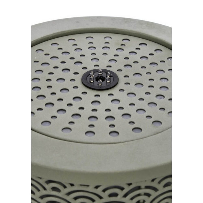 Fontana da giardino cilindrica colore verde D30X51,5H con LED - TUNDRA