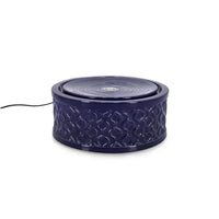 Fontana da giardino blu D33,5x13,5H con LED - ELARIS