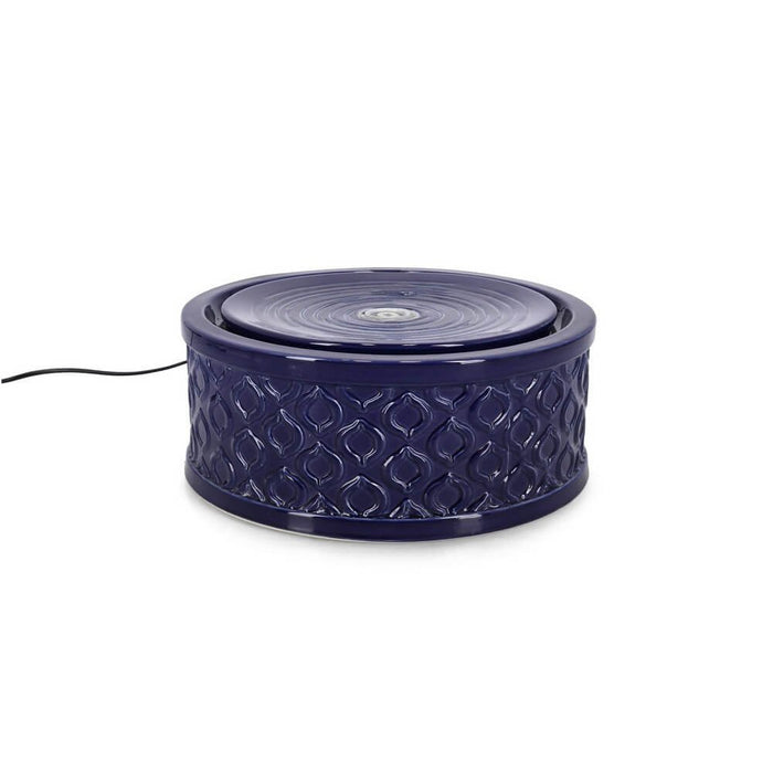 Fontana da giardino blu D33,5x13,5H con LED - ELARIS
