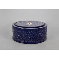 Fontana da giardino blu D33,5x13,5H con LED - ELARIS