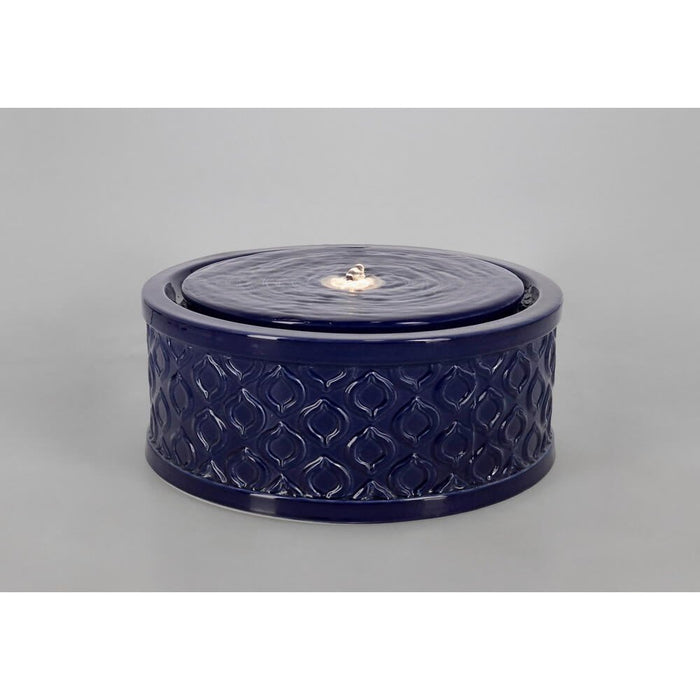 Fontana da Giardino Ceramica Blu Moderna 33,5 cm - ELARIS