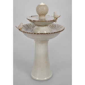 Fontana da Giardino Ceramica Beige Rustica H68 cm - LUNARA