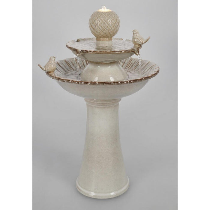 Fontana da Giardino Ceramica Beige Rustica H68 cm - LUNARA