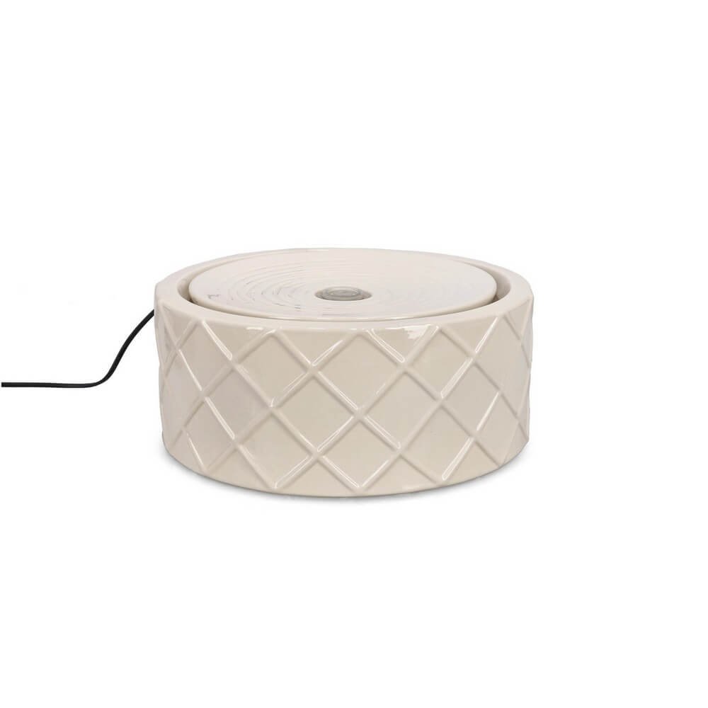 Fontana da giardino avorio D33x14,5H con LED - CALYPSO