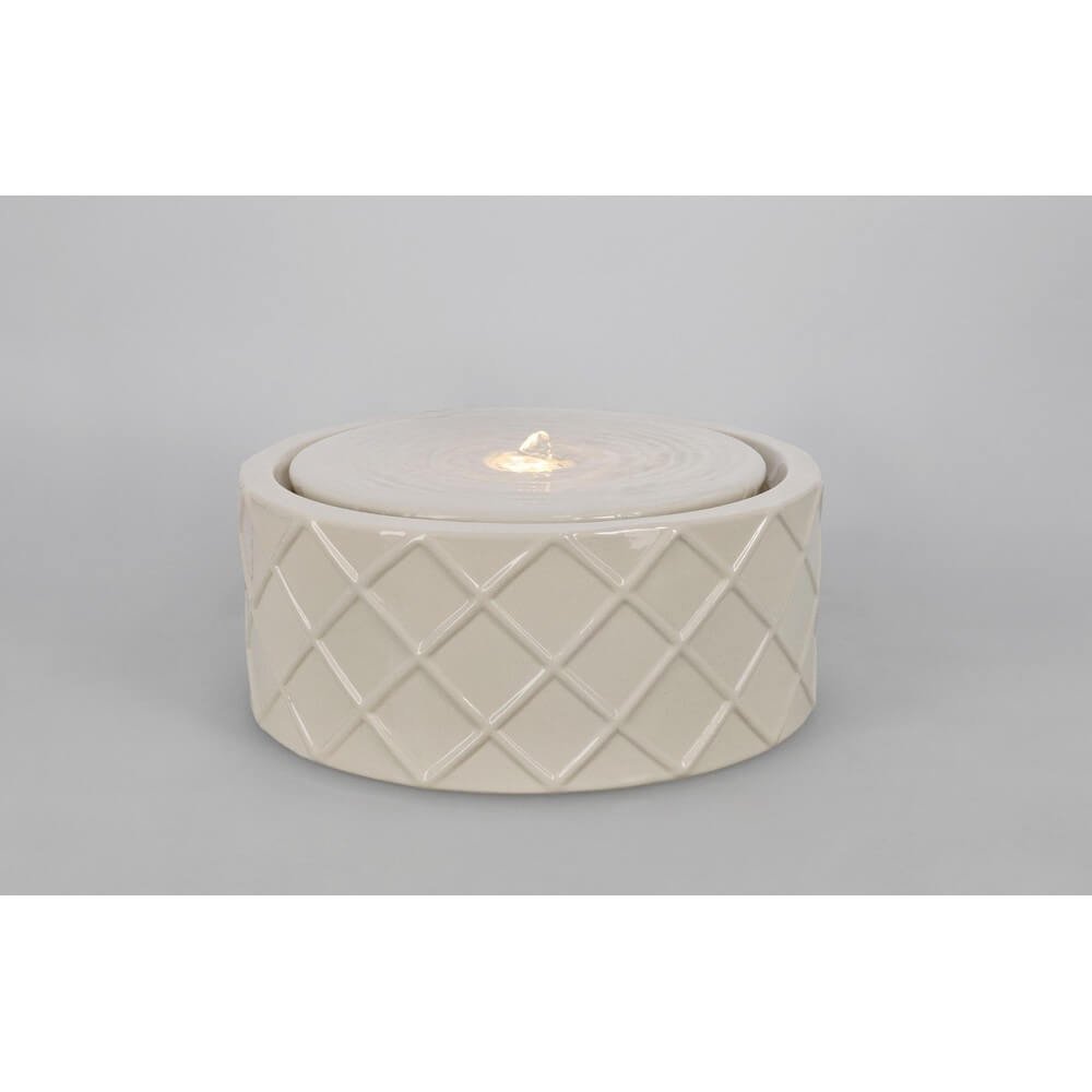 Fontana da Giardino Ceramica Avorio Moderna 33x14,5 cm - CALYPSO