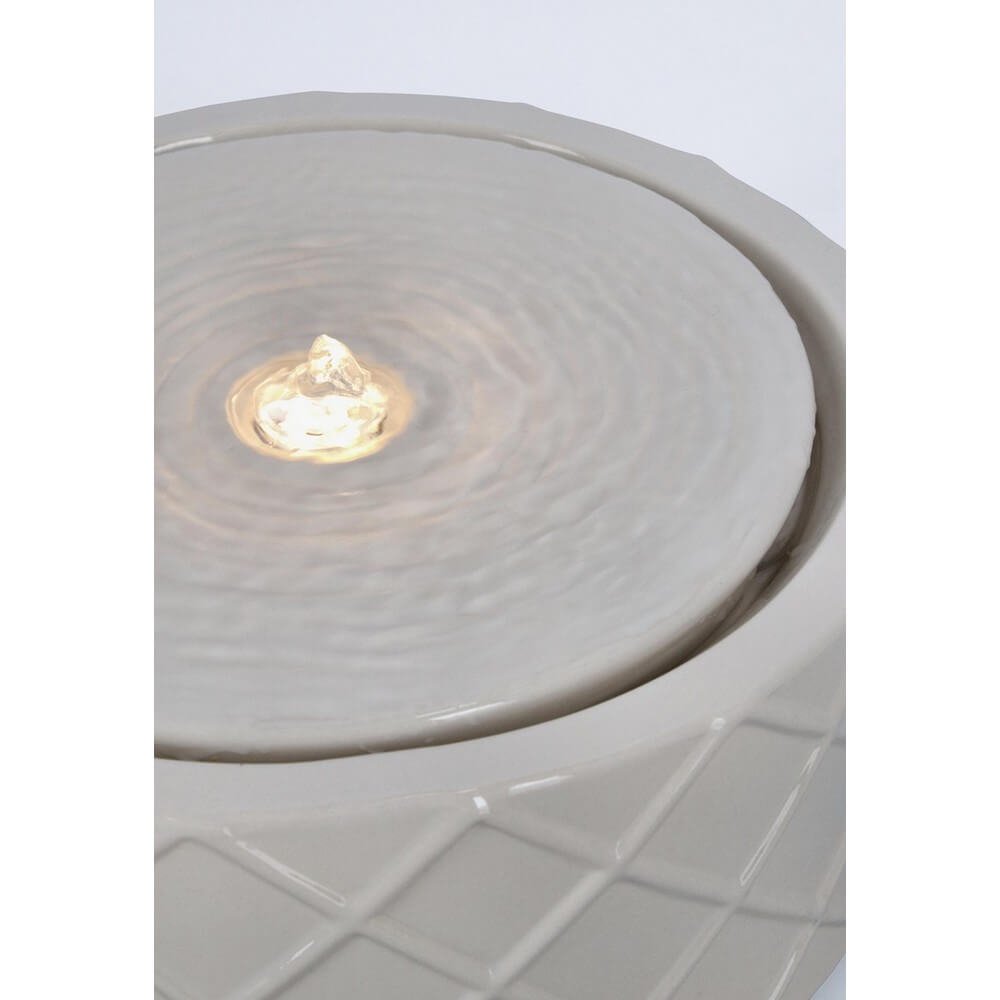 Fontana da Giardino Ceramica Avorio Moderna 33x14,5 cm - CALYPSO