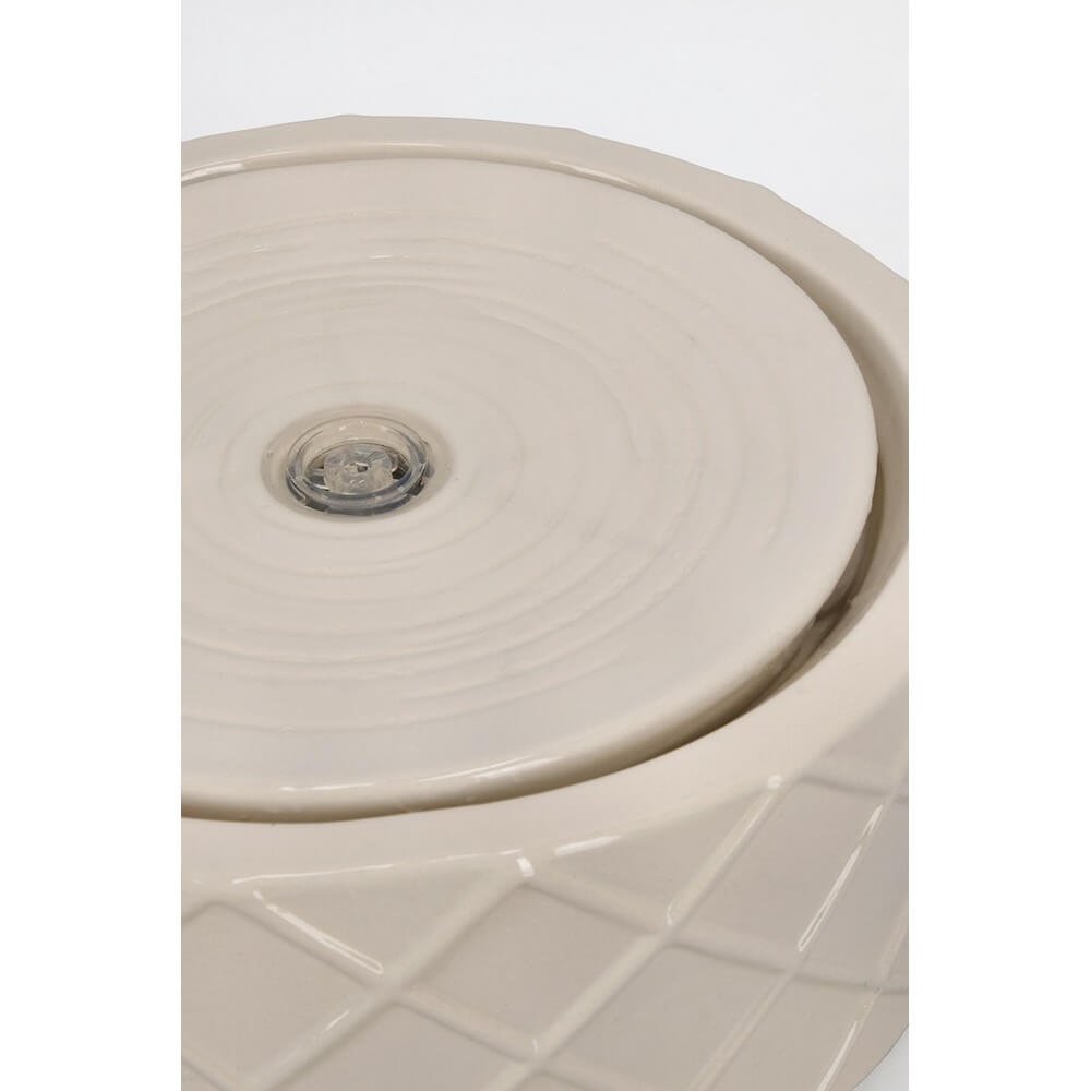 Fontana da Giardino Ceramica Avorio Moderna 33x14,5 cm - CALYPSO