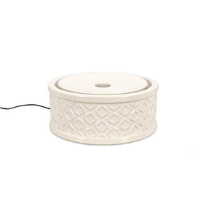 Fontana da giardino avorio D33,5x13,5H con LED - ELARIS