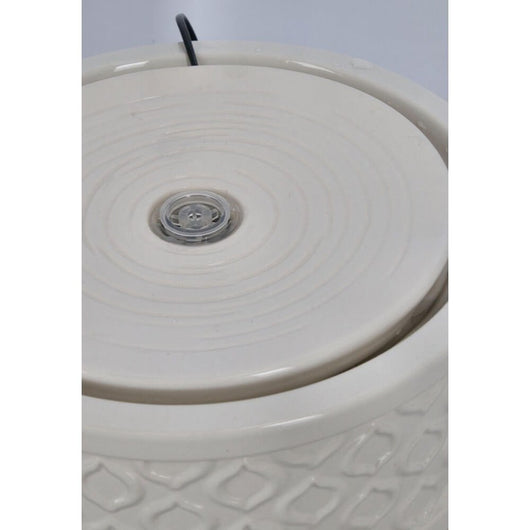 Fontana da Giardino Ceramica Avorio Moderna 33,5 cm - ELARIS