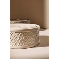 Fontana da giardino avorio D33,5x13,5H con LED - ELARIS