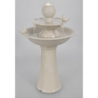 Fontana da Giardino Ceramica Avorio da Esterno H68 - LUNARA