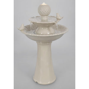 Fontana da Giardino Ceramica Avorio da Esterno H68 - LUNARA