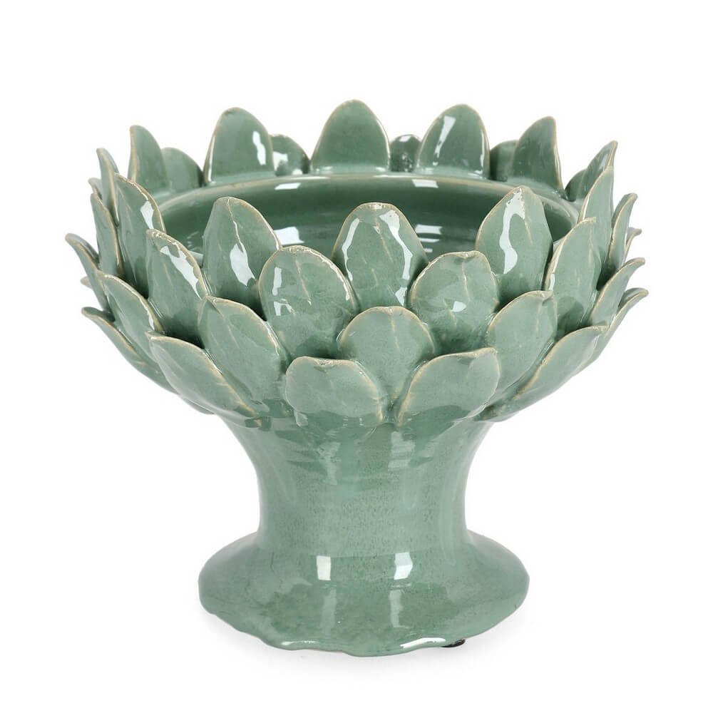 Ciotola Decorativa Terracotta Verde Boho da Interno 27 cm - AYORA