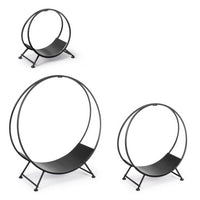 Braciere porta legna nero 70x38H - ARVEN