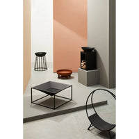 Braciere porta legna nero 70x38H - ARVEN