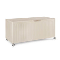 Baule Portacuscini Alluminio Bianco Moderno da Esterno - ELJAN Colore: Beige