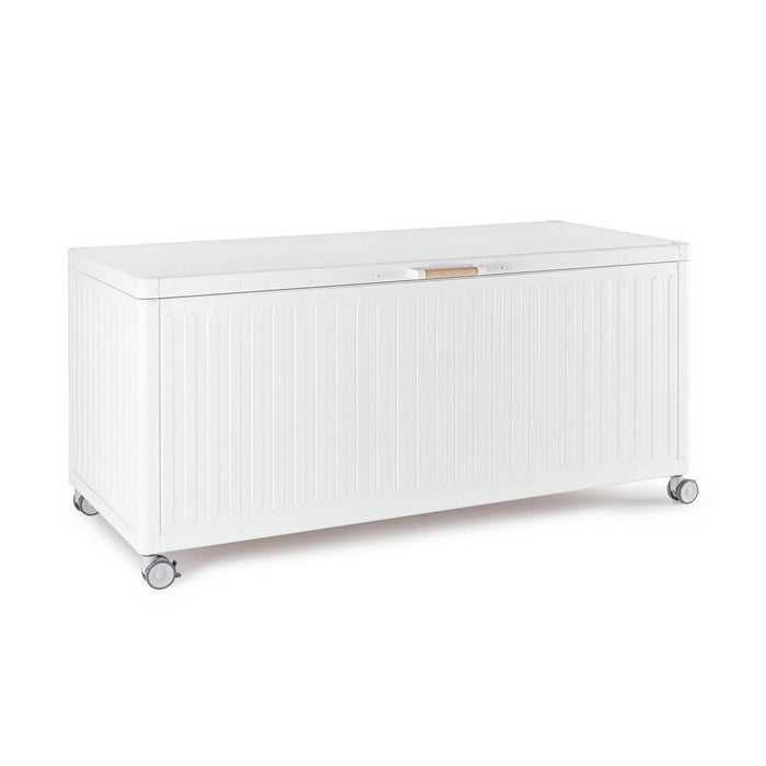 Baule portacuscini con ruote in alluminio - ELJAN Colore: Bianco