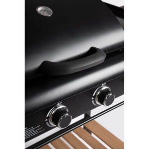 Barbecue a Gas 3 Bruciatori Acciaio Nero da Esterno - NOELIA