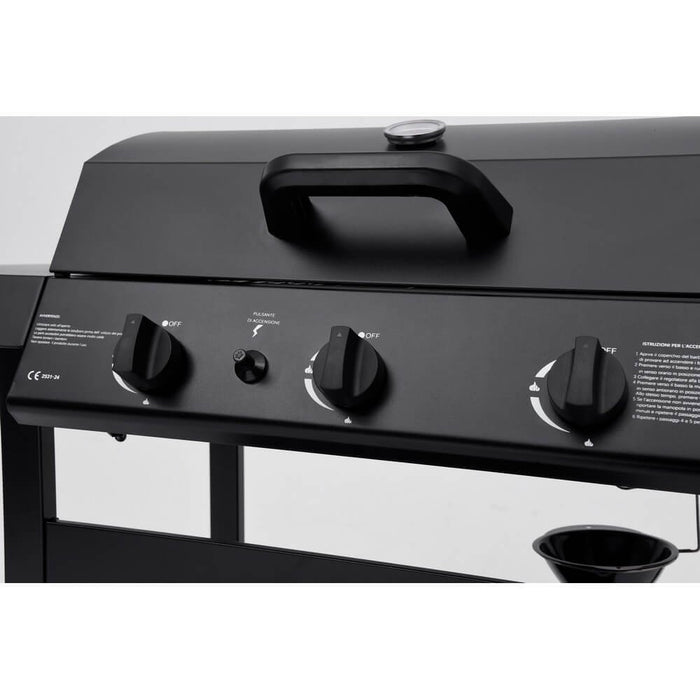 Barbecue a Gas Acciaio Nero da Esterno - LYMER