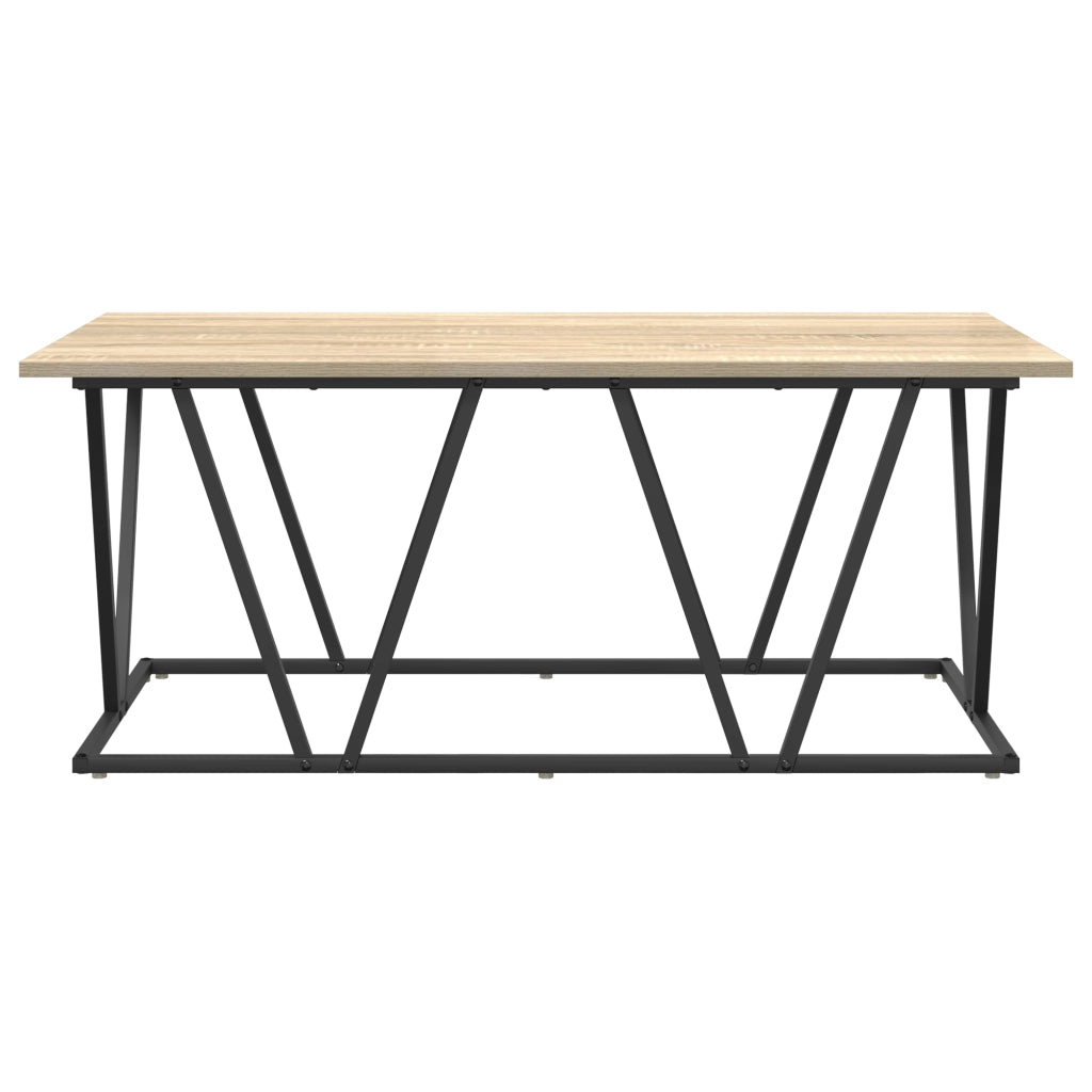 Tavolino da caffÃ¨ Rovere Sonoma 100x50x40 cm in Legno Ingenerizzato e Metallo