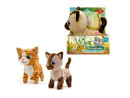 Wigo Friends-Peluche gatto , cammina e miagola, 25 cm