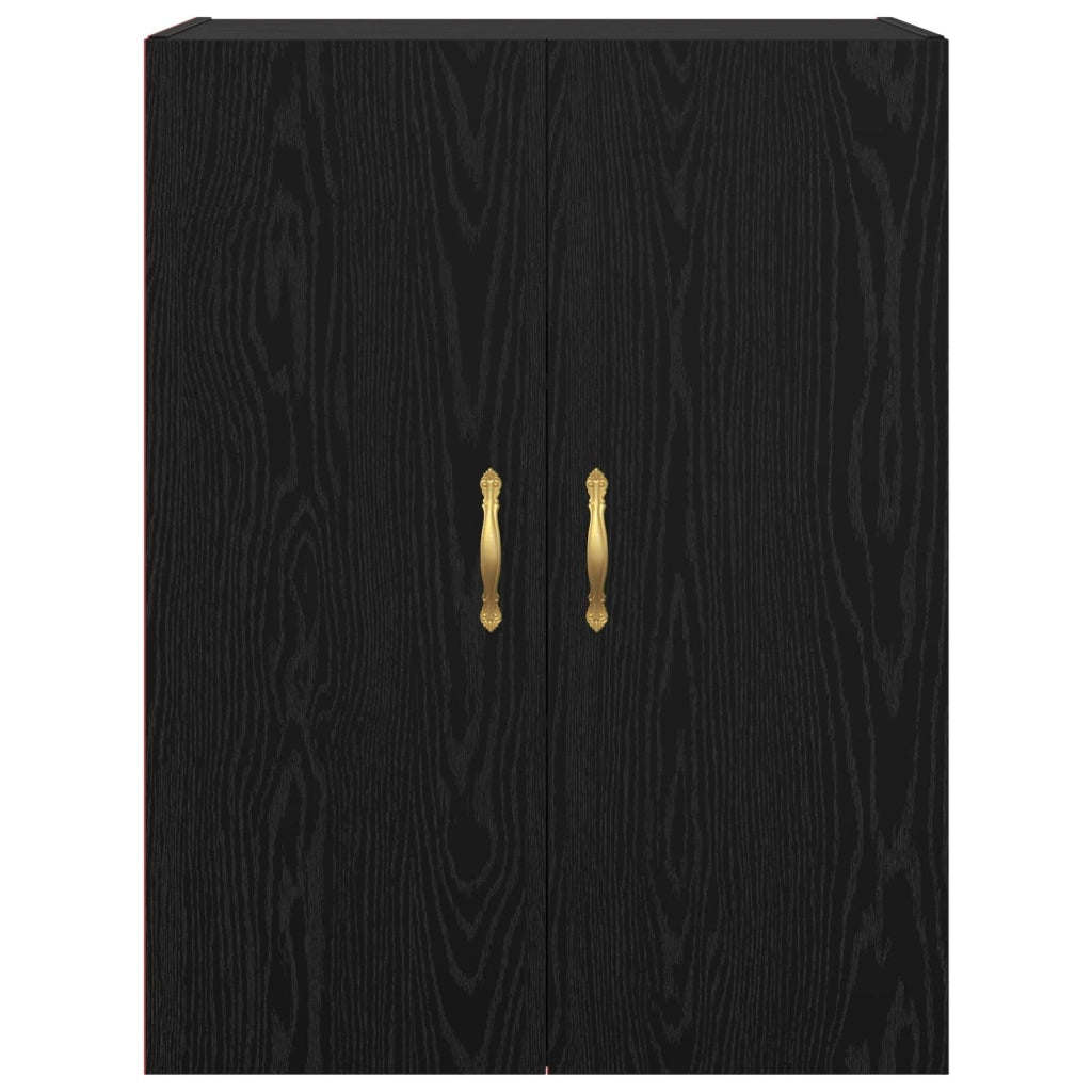 Armadietto a muro Rovere Nero 69,5 x 34 x 90 cm 879512