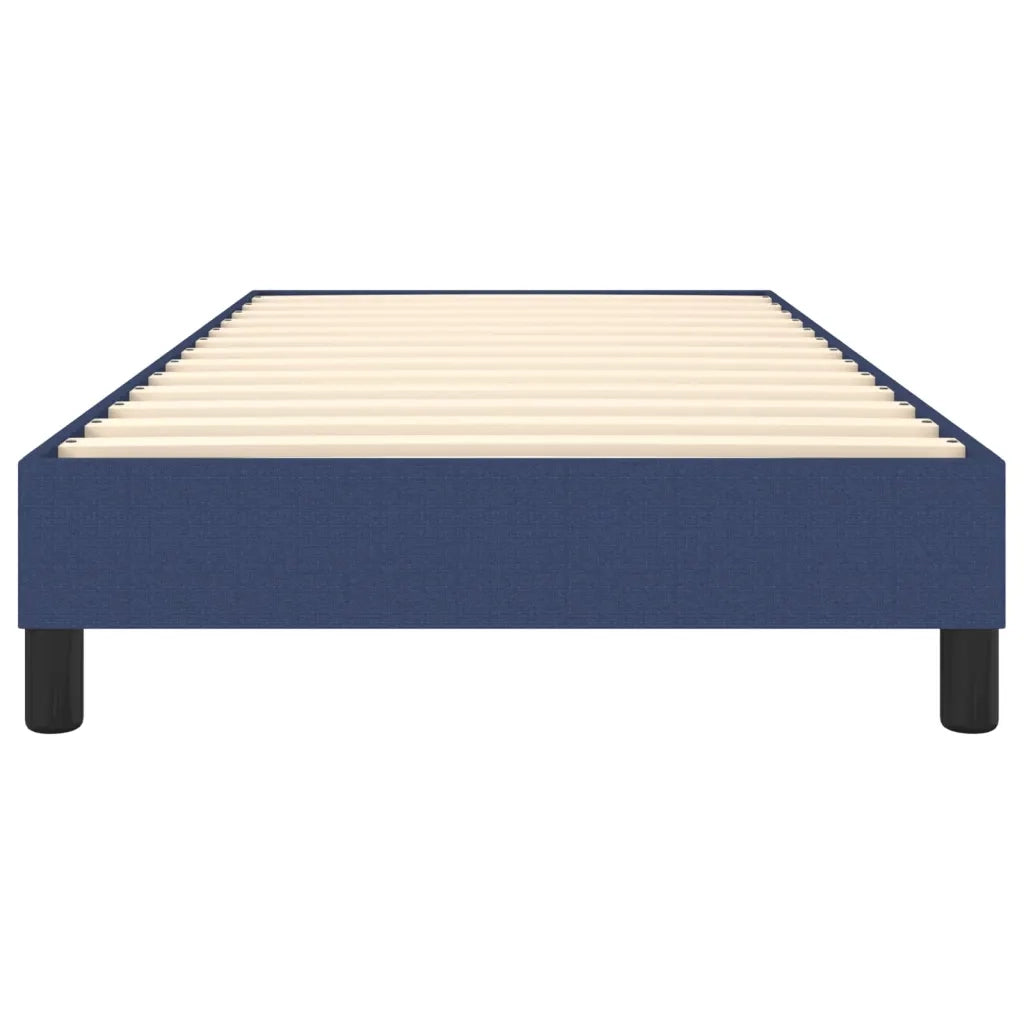 Struttura Letto a Rete a Molle-Giroletto Blu 90x200 cm in Tessuto 670580
