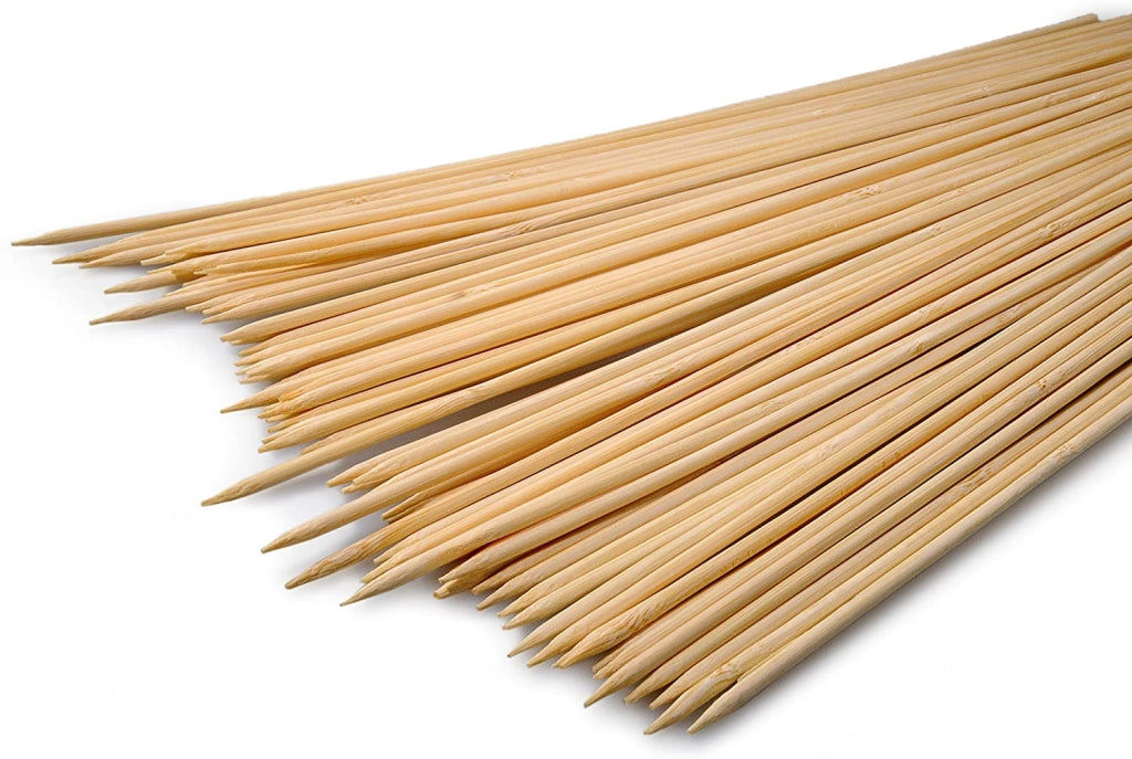 SPIEDINI IN LEGNO BAMBOO NATURALE 25 CM 60 PZ PER ALIMENTI