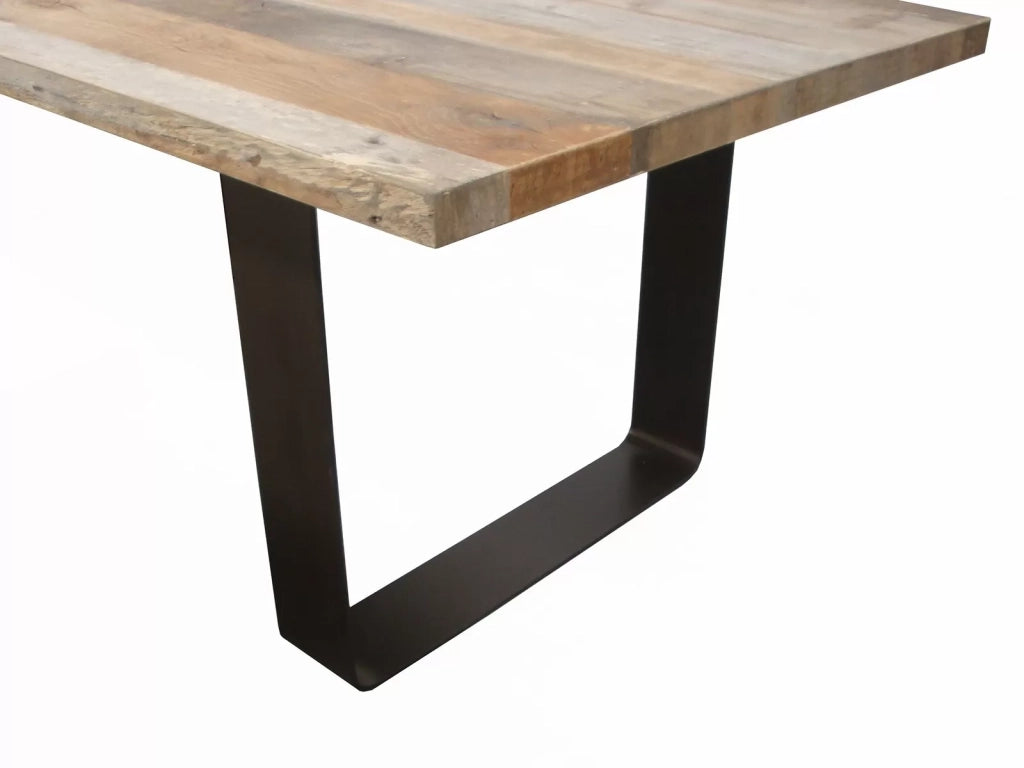 Tavolo fisso rettangolare  legno massello ontano (ga001) - Mobili 2G