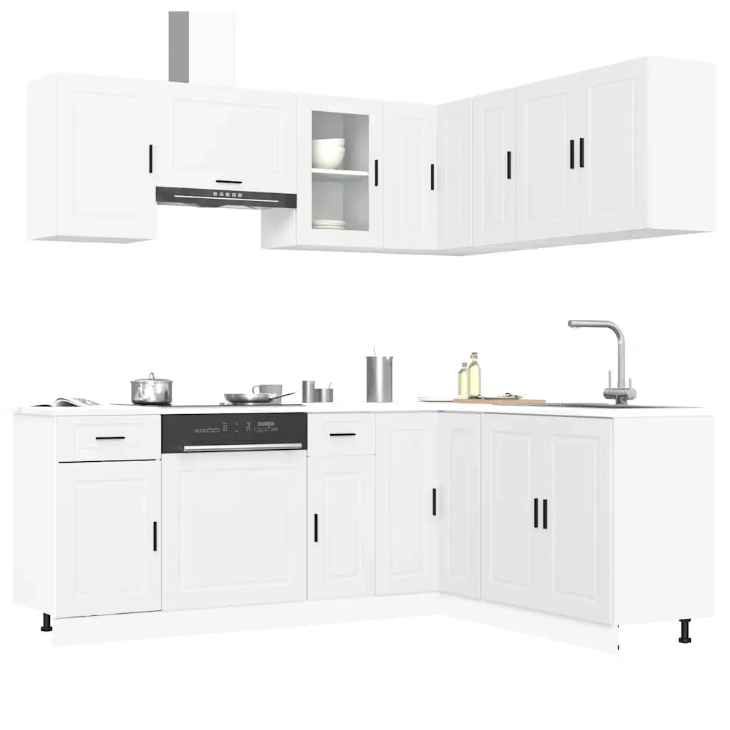 Set Mobili da Cucina 11 pz Porto Bianchi Legno Multistrato
