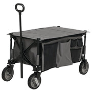 Carrello da giardino pieghevole ¨C zephmum ¨C grigio scuro 108x55x93 cm