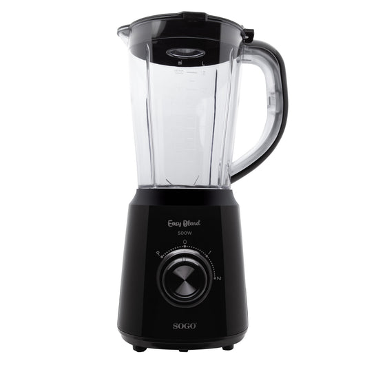 SOGO Frullatore 1.5L – Mixer da Cucina con Caraffa in Plastica BPA-Free, Lame Inox, 2 Velocità + Pulse, Blocco di Sicurezza