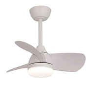 LÚZETE - VENTILATORE DA SOFFITTO LED 17W REGOLABILE MOTORE DC BIANCO SIERRA