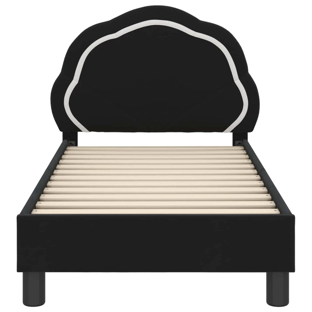 Struttura letto per bambini con testata Nero 70 x 140 cm