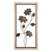 Decorazione in Metallo 3D Fiori 45, Marrone, Metallo, 30x2,5x60 cm