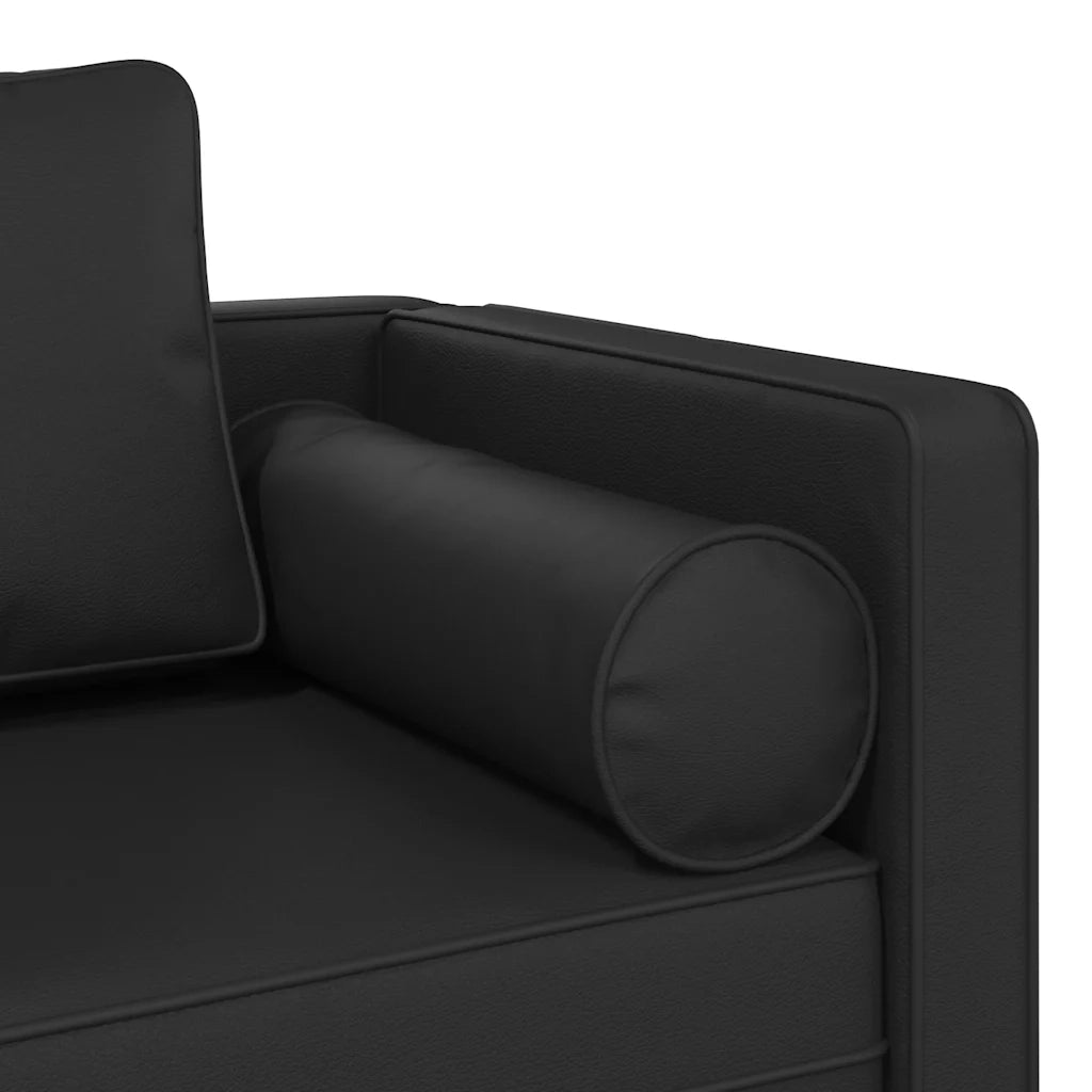 Sdraio con Cuscini Nero in Similpelle CFW8401237