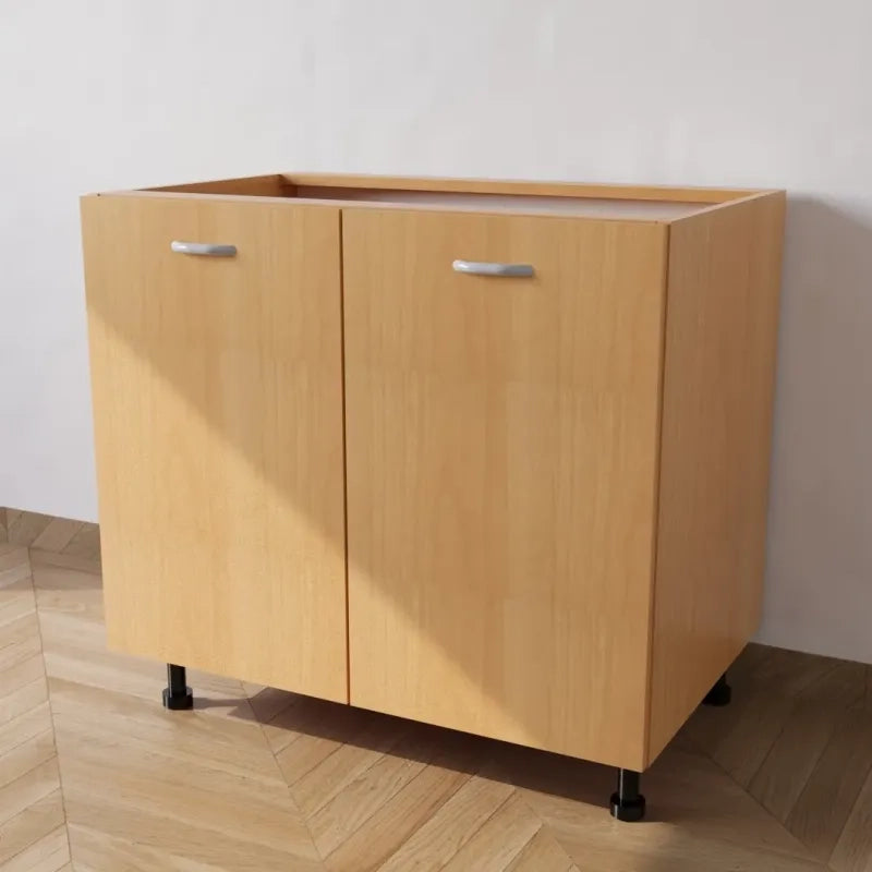 Mobile Base 90 Compreso Di Ante. H 72 Cm L 90 Cm P 55.5 Cm. Spedizione In Kit Faggio