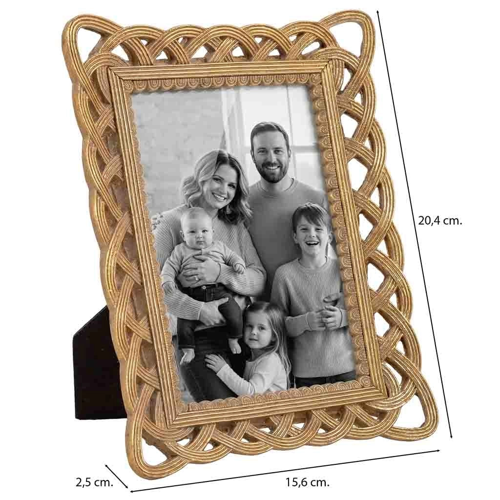Portafoto 10X15 dorato 15,6x2,5x20,4h cm