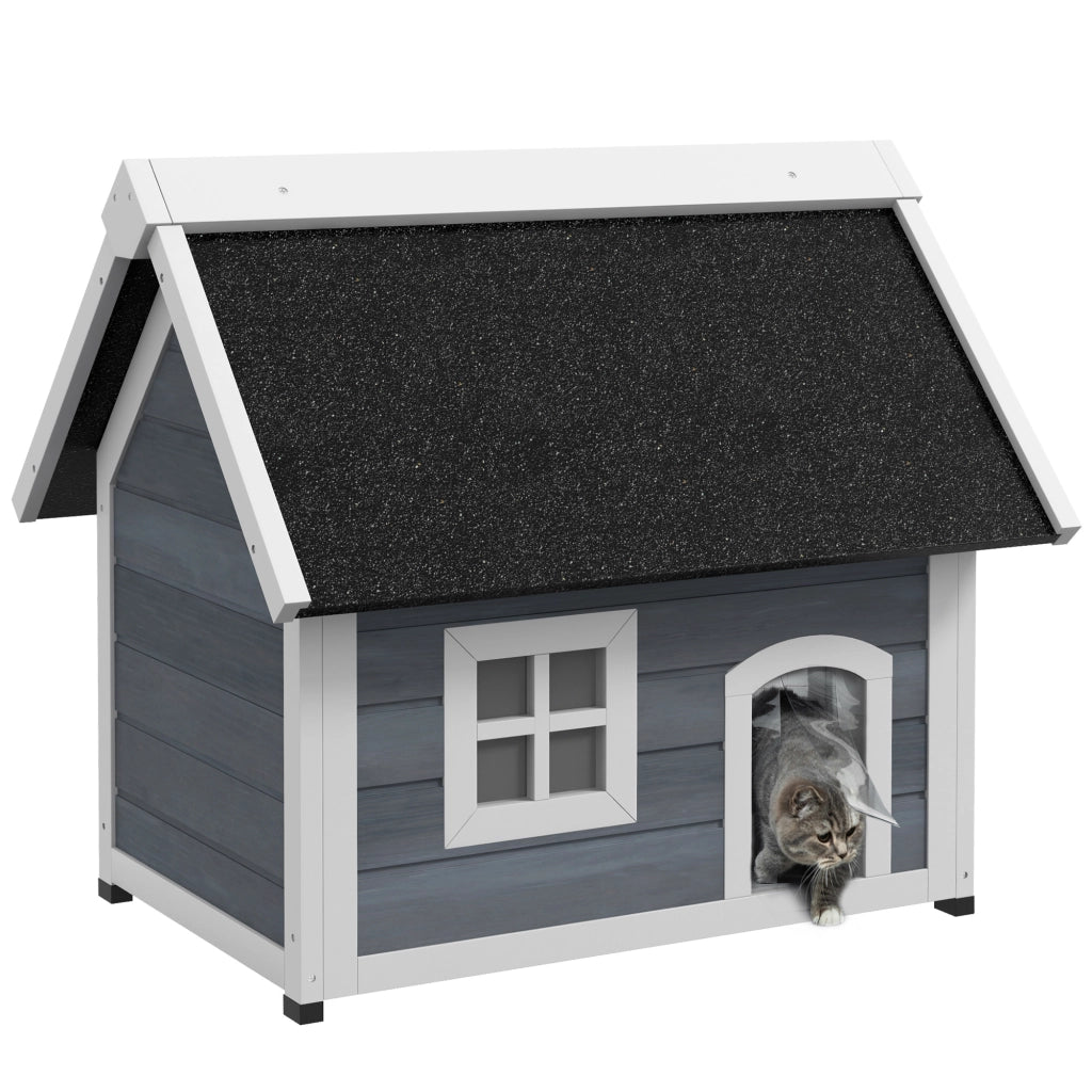 Casetta per Gatti ¨C zephmum ¨C Grigio/Bianco/Nero 77x57.5x68cm
