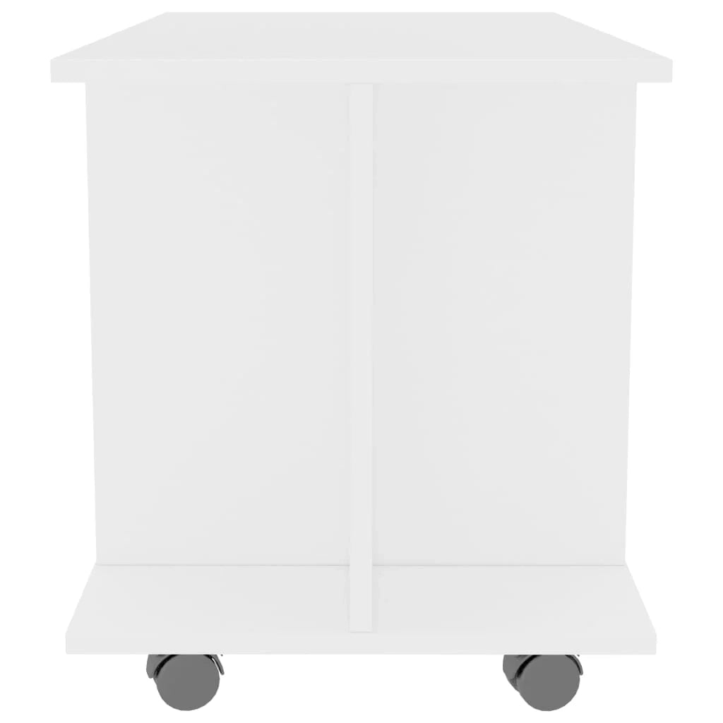 Mobile TV multimediale scaffale TV credenza mobile TV sala da pranzo soggiorno camera da letto con rotelle 80 x 40 x 45 cm legno ingegnerizzato bianco 02_0026932