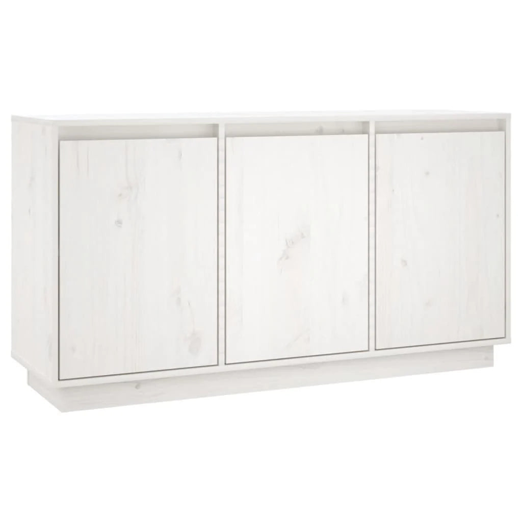 Buffet credenza cassettiera armadio mobile contenitore organizer per cucina soggiorno salotto 111 x 34 x 60 cm legno massello di pino bianco 02_0030201