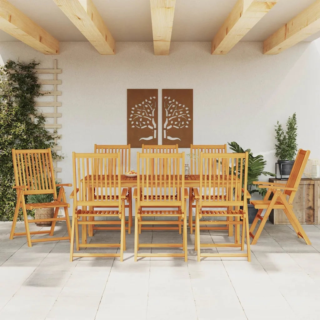 Set da Pranzo da Giardino 9 pz 180x90x75 cm Legno Massello di Acacia 3295259