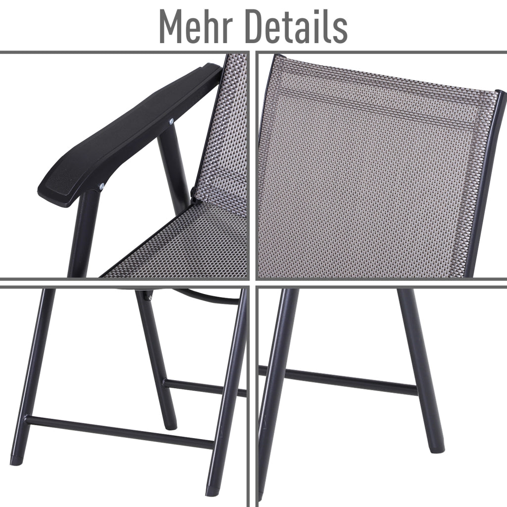 Sedia da pranzo con braccioli 2 pezzi ¨C zephmum ¨C Grigio Metallo 58x64x94 cm