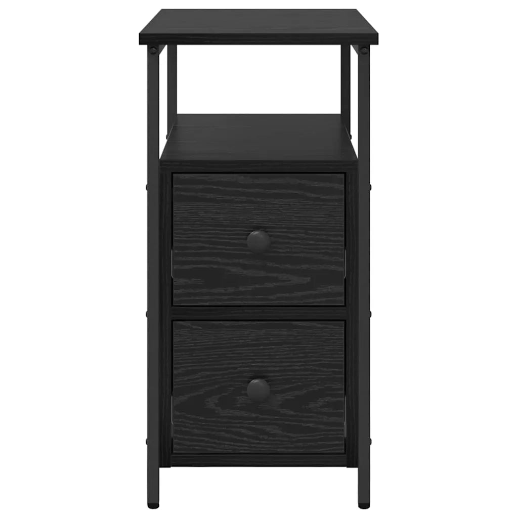 vidaXL Armadio da Notte Rovere nero 30 x 60 x 60 cm Legno multistrato