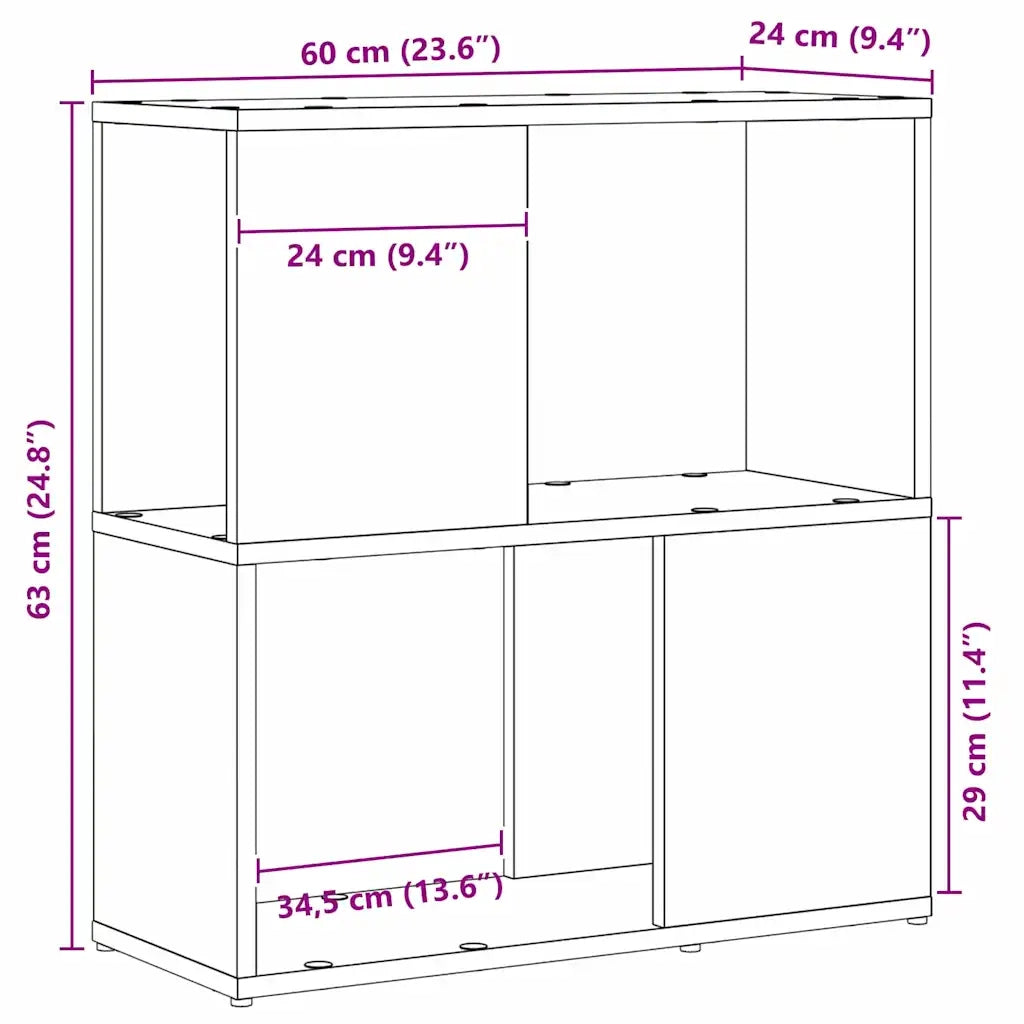 Set mobile TV Nero 60 x 24 x 63 cm Legno multistrato 863153