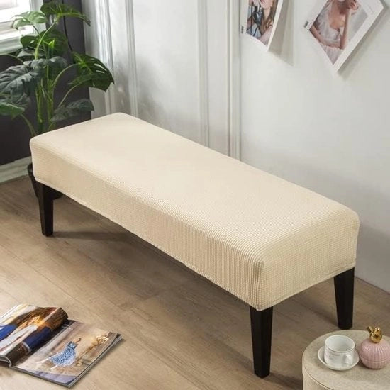 Coprisedia per soggiorno, cucina, tavolo da pranzo, grande/ piccolo, 5 misure, coprisedia rimovibile e lavabile con imbottitura, protezione per cuscini, sedie, camera da letto (colore: beige, misura: 90-120 cm)