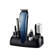 Trade Shop - Rasoio 8in1 Gm596 Batteria Ricaricabile Trimmer Kit Cura Uomo Tagliacapelli Barba -