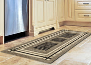 Tappeto Passatoia Runner Cucina Antiscivolo Corsia Lavabile Graffiti Suardi - 55x280 cm - Fango