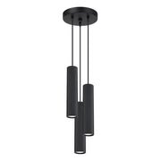 Lampada a sospensione nera Ø20 3 luci GU10 GRAVIO Pure