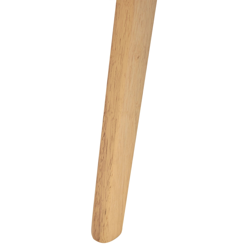 Set di 2 sedie da pranzo in legno chiaro e tessuto poliestere grigio Gambe in legno di gomma Stile retrò tradizionale